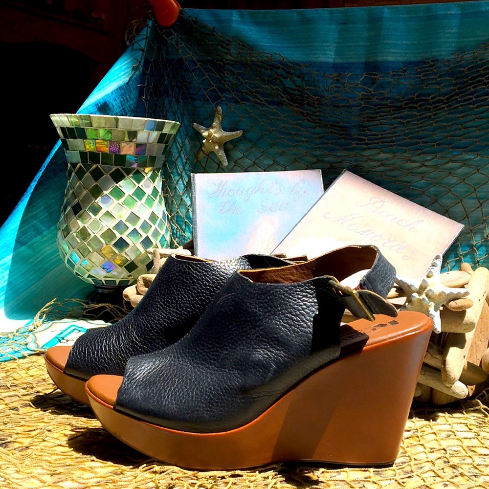 Kork-Ease open toe platform wedge sandals